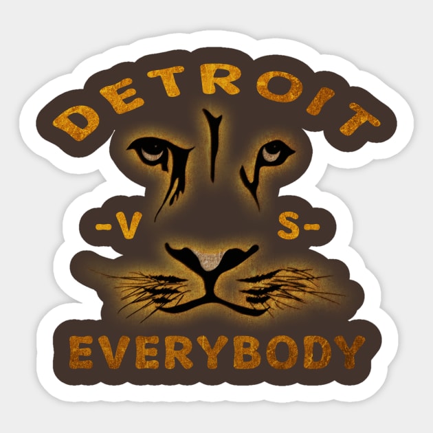 detroit vs everybody one Sticker by ScaryMusic SM